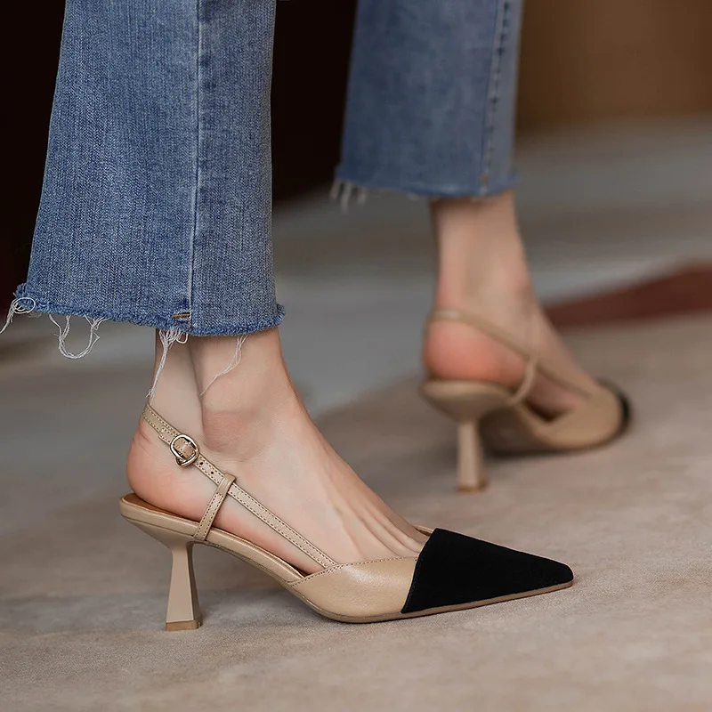 Summer 2024 Fashion Buckle Heel Sandals - Image 4