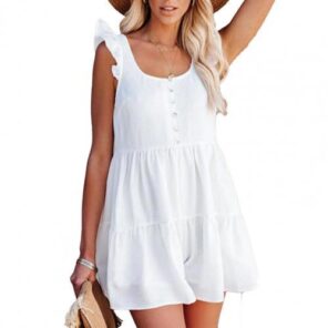Sexy Backless White Pleated Patchwork Short Sleeve Women s Jumpsuit Casual Loose Rompers Summer Sweet Beach.jpg 640x640