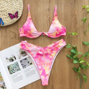 Sexy Underwire Bikini Set 2022 Women Solid Leopard Push Up Micro Swimsuit Summer Neon Green Bathing 5.jpg 640x640 5