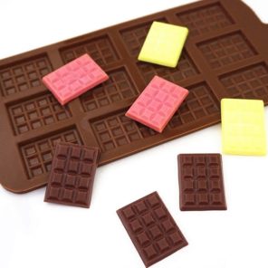 Silicone Mold 12 Even Chocolate Mold Fondant Patisserie Candy Bar Mould Cake Mode Decoration Kitchen Baking