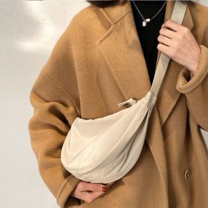 Simple Design Women s Messenger Bag Fashion Ladies Nylon Hobos Small Shoulder Bags Vintage Female Girls 1
