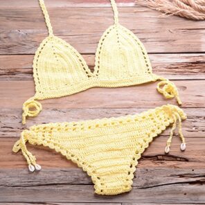 Solid Crochet Bikini Top 2021 Summer Shell Sexy Swimsuit Handmade Women Swimwear Suit Boho Beach Wear 10.jpg 640x640 10
