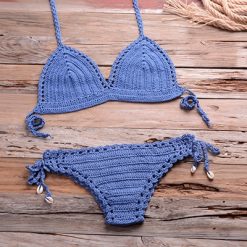 Solid Crochet Bikini Top 2021 Summer Shell Sexy Swimsuit Handmade Women Swimwear Suit Boho Beach Wear 2.jpg 640x640 2
