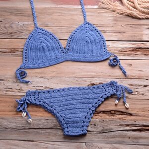 Solid Crochet Bikini Top 2021 Summer Shell Sexy Swimsuit Handmade Women Swimwear Suit Boho Beach Wear 2.jpg 640x640 2