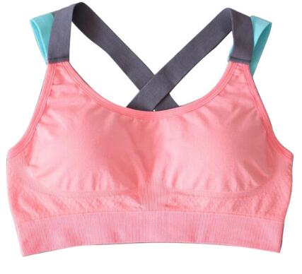 Sports Bra Full Cup Breathable Top Shockproof Cross Back Push Up Workout Bra For women Gym 5