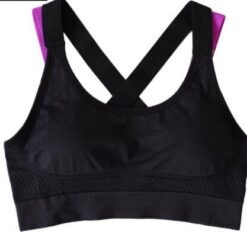 Sports Bra Full Cup Breathable Top Shockproof Cross Back Push Up Workout Bra For women Gym.jpg 640x640