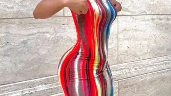 Spring And Summer Dresses For Women Chest Wrap Printed Off Shoulder Bandage Slim Sexy Long Dress