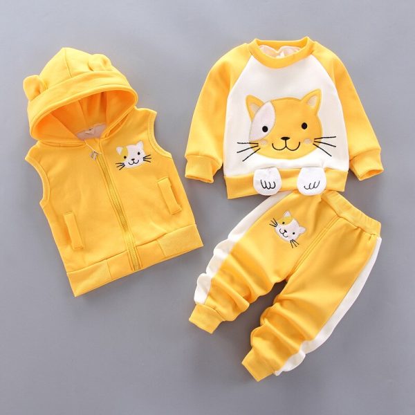 Spring Baby Girls Kids Clothes Autumn Winter Warm Baby Boys Clothes Kids Sport Suit 3pcs Toddler 5