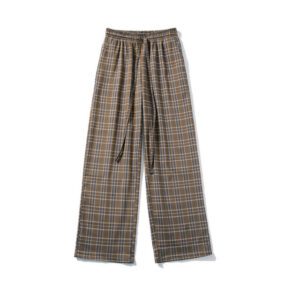 Spring Cotton Casual Pants Men Fashion Retro Oversized Plaid Pants Men Streetwear Loose Wide Leg Pants.jpg 640x640