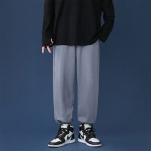 Spring New Men s Baggy Straight Leg Sweatpants Korea Style Fashion Wide leg Pants Casual Trousers 2.jpg 640x640 2