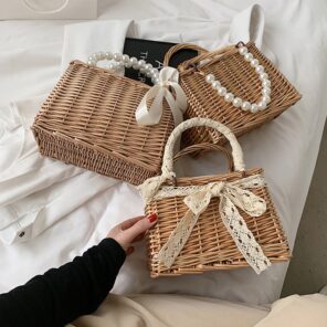 Straw Bags Women s Beach Bag Trend 2021 Summer Bohemian Luxury Designer Handbags Purses Rattan Handmade
