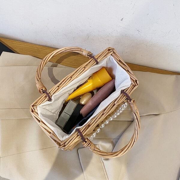 Straw Bags Women s Beach Bag Trend 2021 Summer Bohemian Luxury Designer Handbags Purses Rattan Handmade 4