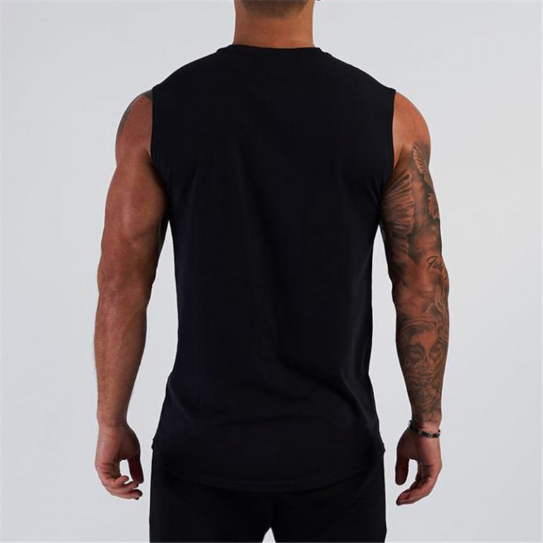 Summer Compression Gym Tank Top Men Cotton Bodybuilding Fitness Sleeveless T Shirt Workout Clothing Mens Sportswear 2