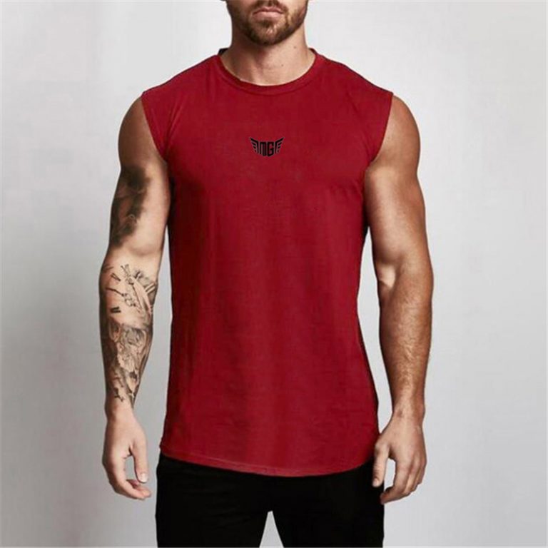 Summer Compression Gym Tank Top Men Cotton Bodybuilding Fitness Sleeveless T Shirt Workout Clothing Mens Sportswear 5