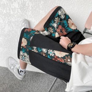 Summer Cotton Embroidery Shorts Men Fashion Casual Flower Shorts Mens Japanese Streetwear Loose Hip hop Straight 1.jpg 640x640 1