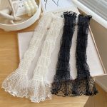 Summer Long Cute Dot Lace Mesh Fingerless Gloves