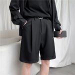 Summer Men s Shorts Straight Fit Knee Length