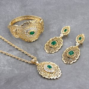 Sunspicems Chic Morocco Wedding Jewelry Set Gold Color Drop Earring Cuff Bracelet Bangle Pendant Necklace Arab 1.jpg 640x640 1