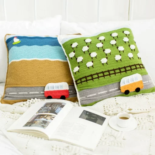 Susan s Family DIY Crochet Kit Journey Series Pillowcase Materials Package Knitting and Crochet Kit Handmade