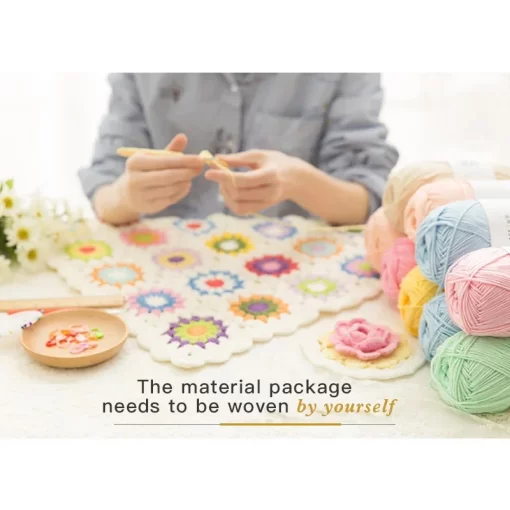 Susan s Family Simple Bucket Crochet Bag Handmade Crochet DIY Material Package Crossbody Handbags Ladies Bucket 5