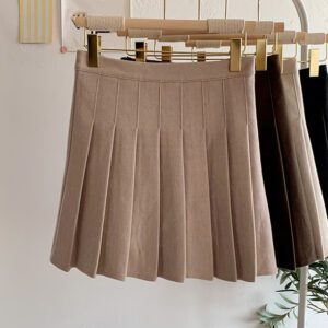 Sweet Preppy Women Mini Skirt Ladies Summer Winter Fashion Korean Harajuku High Waist A Line Solid 3.jpg 640x640 3