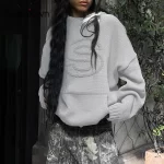 Sweetown S Shape Oversized Sweater England Street Fashion