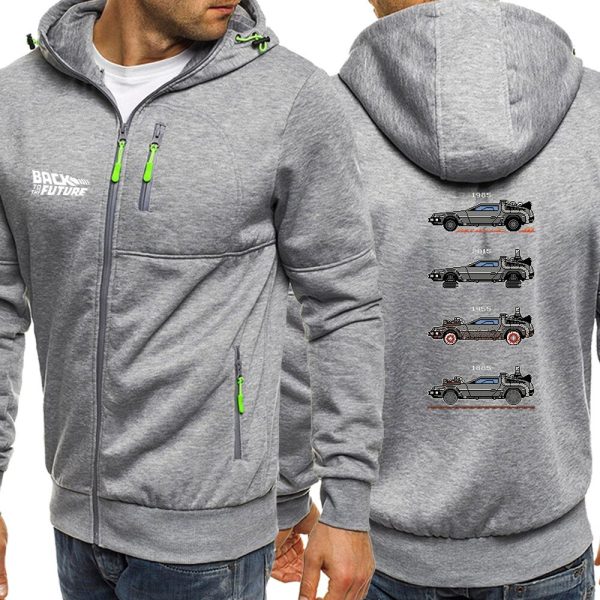 The Cars Bring You Back To The Future Prints Mens Long Sleeves Autumn Fleece Clothes Loose 2