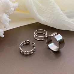 Trendy Butterfly Metal Punk Rings Set for Women Girls Party Jewelry Gifts Fashion Accessories Buckle Female