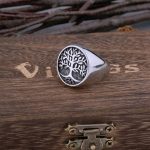 Viking Tree of Life Printed Stainless Steel Ring