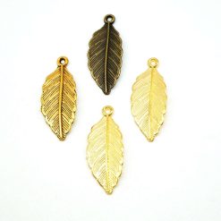 Vintage 32 pcs Leaves Charms Antique Jewelry Making DIY Handmade Craft Accessories Pendants Necklace