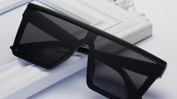 Vintage Black Square Sunglasses Woman Oversized Big Frame Sun Glasses Female Male Luxury Brand Designer Mirror