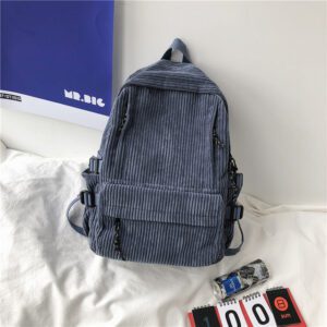 Vintage Corduroy Anti Theft Backpack Fashion Women Backpack Pure Color Cute School Bag for Teenage Girls 10.jpg 640x640 10