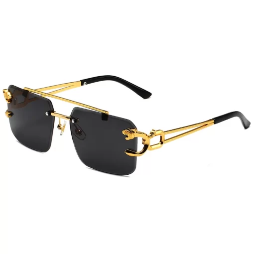 Vintage Rimless Sunglasses for Men Steampunk Sunglasses Retro Women Punk Fashion Glasses Retro Shades Gafas De 5