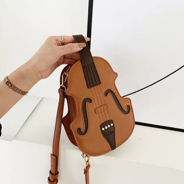 Violin Shape PU Leather Small Backpacks For Women Creative Violin Female Crossbody Bag Sewing Thread Ladies jpg