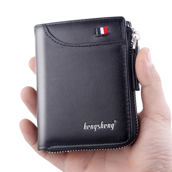 Wallet for Men Short Casual Carteras Business Foldable Wallets PU Leather Male Billetera Hombre Luxury Small 5