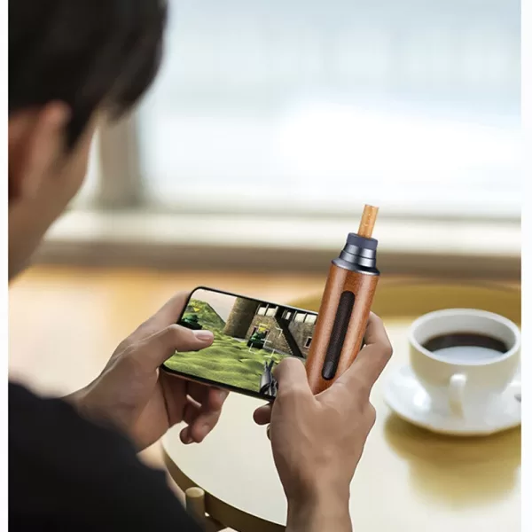 Walnut Mini Portable Ashtray For Outside Car Ashtrays Cigarettes Cover Handheld Wood Cigarette Holder For Working
