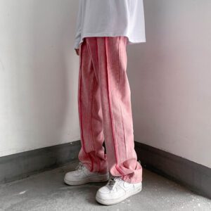 White Black Pink Jeans Men Fashion Casual Baggy Straight Jeans Men Streetwear Loose Hip Hop Denim 1.jpg 640x640 1