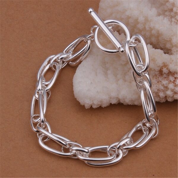 Wholesale for men women chain 925 Sterling silver bracelets noble wedding gift party fashion jewelry Christmas 1