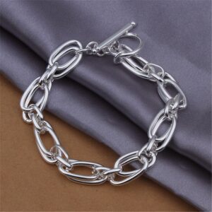 Wholesale for men women chain 925 Sterling silver bracelets noble wedding gift party fashion jewelry Christmas 3