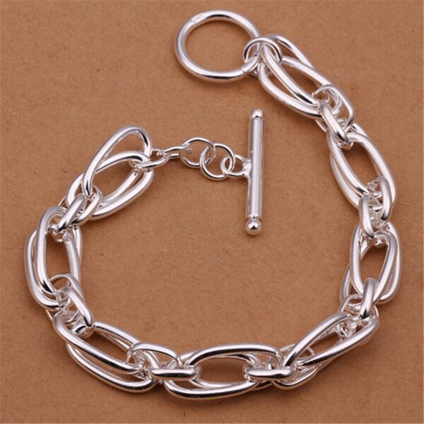 Wholesale for men women chain 925 Sterling silver bracelets noble wedding gift party fashion jewelry Christmas 4