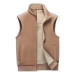 Winter Fleece Vest Men Plus Velvet Vest Sleeveless