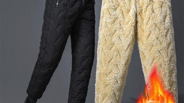 Winter Lambswool Warm Pants Thicken Men Loose Jogger Fleece Pants casual Long Track Windproof Waterproof Thermal
