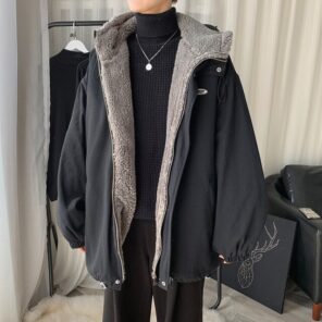 Winter Thick Lamb Fur Jacket Men Warm Fashion Hooded Coat Men Korean Loose Oversized Short Coat.jpg 640x640