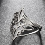 Witch Knot Stainless Steel Ring Wiccan Cross Celtics