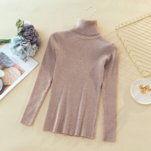 Woman Sweaters Autumn Winter Tops Turtleneck Sweater Women Slim Pullover Jumper High Neck Knitted Sweater
