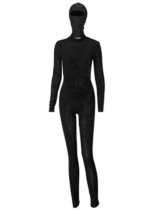 Women Autumn Winter Long Sleeve Backless Bodycon Soild Color Black Jumpsuit Romper Playsuit 2023 Fall Clothes 5