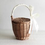 Women Beach Handbag Basket Straw Hand Bag Cover