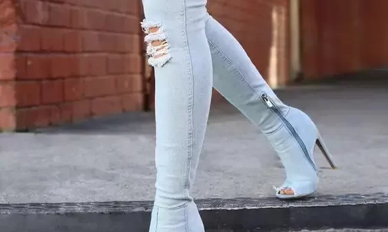 Denim Boots