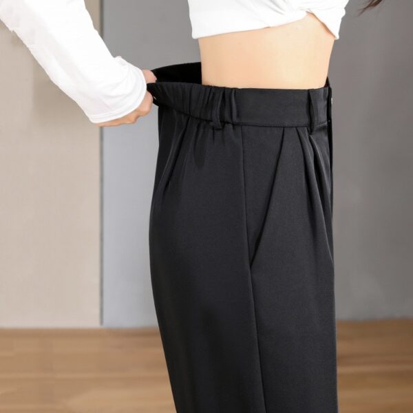 Women Chic Office Wear Straight Pants Vintage High Ladies Trousers Baggy Korean 2022 Spring Summer Autumn 5