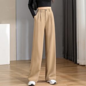Women Chic Office Wear Straight Pants Vintage High Ladies Trousers Baggy Korean 2022 Spring Summer Autumn.jpg 640x640